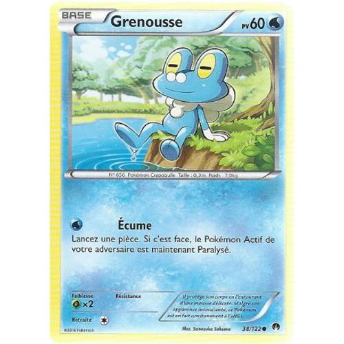 Carte Pokemon - Grenousse - Pv 60 - 38/122 - Commune - Vf