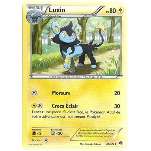 Carte Pokemon - Luxio - Pv 80 - 45/122 - Peu Commune - Vf