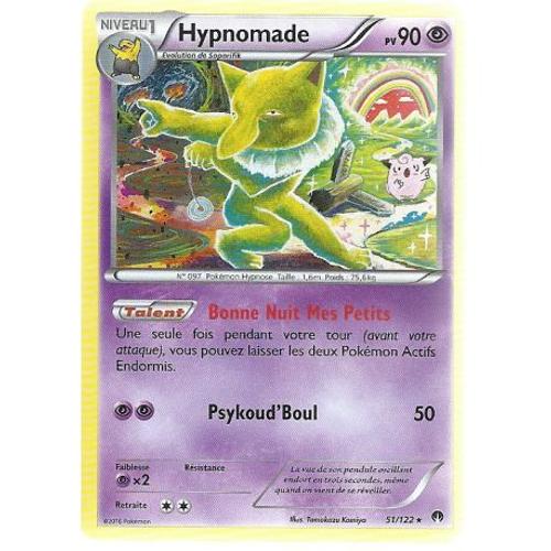 Carte Pokemon - Hypnomade - Pv 90 - 51/122 - Rare - Vf