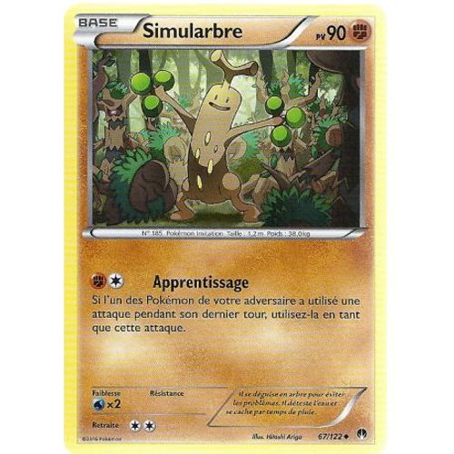 Carte Pokemon - Simularbre - Pv 90 - 67/122 - Peu Commune - Vf