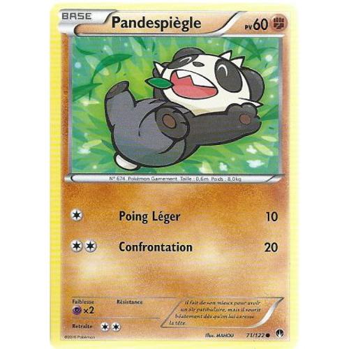 Carte Pokemon - Pandespiégle - Pv 60 - 71/122 - Commune - Vf