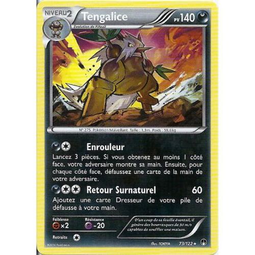 Carte Pokemon - Tengalice - Pv 140 - 73/122 - Rare - Vf