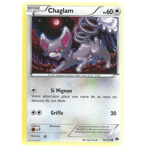 Carte Pokemon - Chaglam - Pv 60 - 93/122 - Commune - Vf