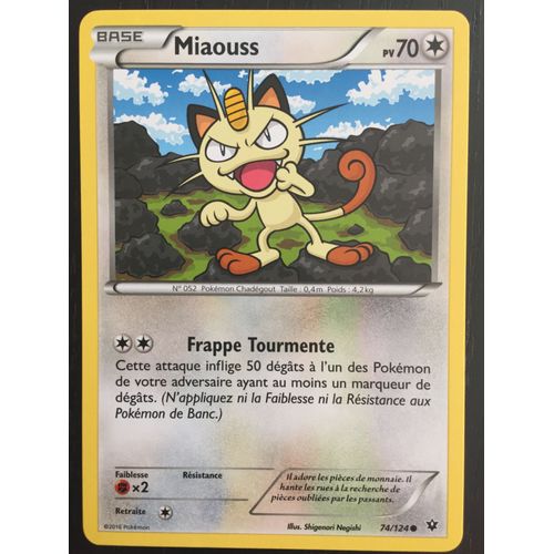 Carte Pokémon Miaouss 74/124 Xy - Impact Des Destins