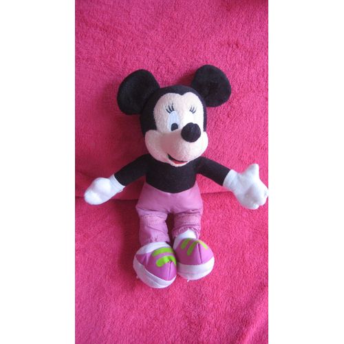 Peluche Poupée Minnie Pantalon Rose Disney 26 Cm