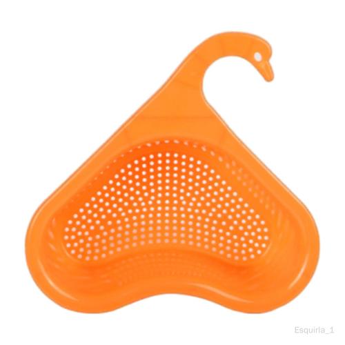 Panier de vidange d'évier de cuisine, panier de rangement des aliments Orange