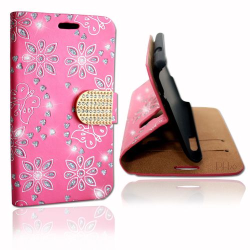 Lg G5 Etui Housse Coque Folio Strass Diamant Rose By Ph26