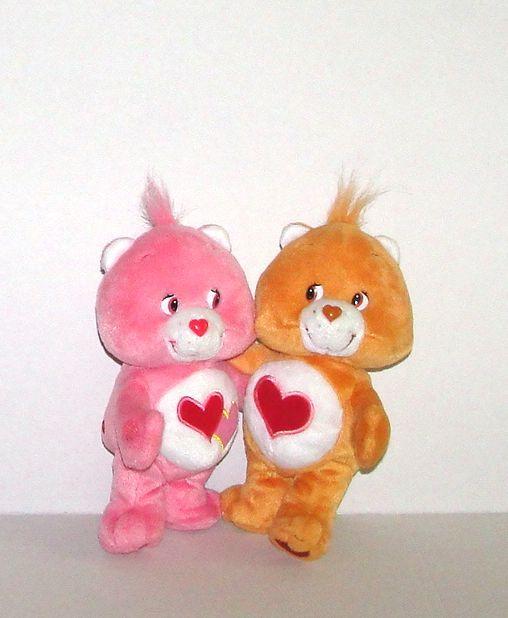 Peluche BISOUNOURS rouge 2 coeurs - Always There Bear - H 22 cm