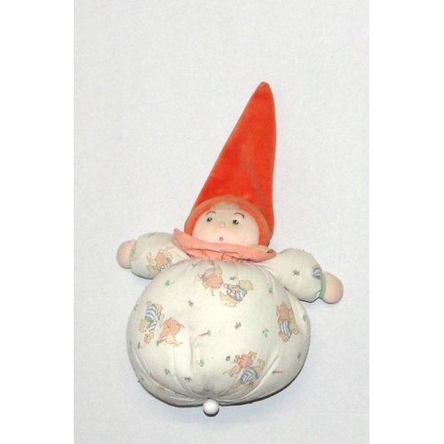 Poupée De Chiffon Boule Avec Bonnet Orange Berceuse Tissus Lapin Et Ours Moulin Roty Musical 14cm+ Bonnet 21cm