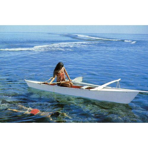 Carte Postale Spear Fishing  On Tahitian Reef 
