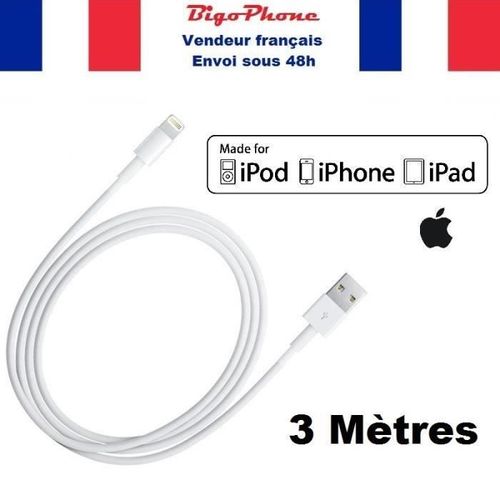 Ble 3m Chargeur Lightning 3 Mètre Iphone 6s 6+ 6
