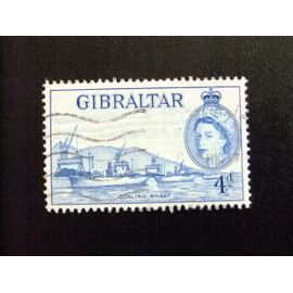 Gibraltar 1953 Quai Au Charbon Yvert Nº 136 º Fu 