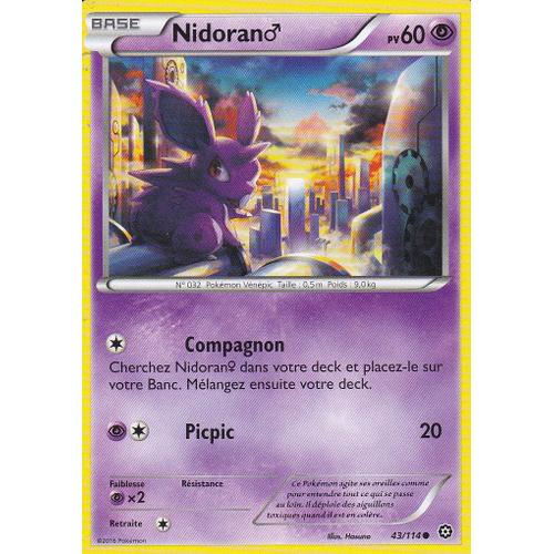 Carte Pokemon - Nidoran - 43/114- Offensive Vapeur -