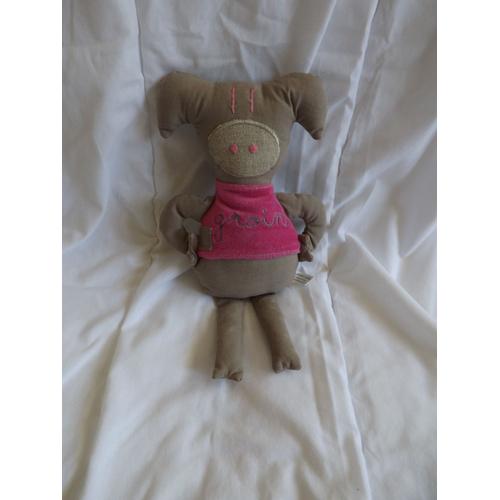 Peluche Doudou Cochon Groin Jardin D'ulysse