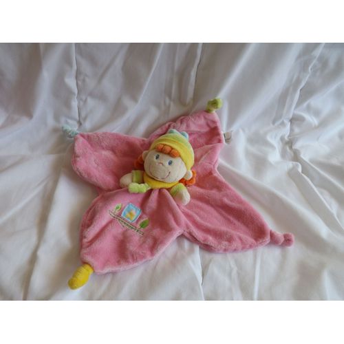 Doudou Fille Lutin Rose Nicotoy