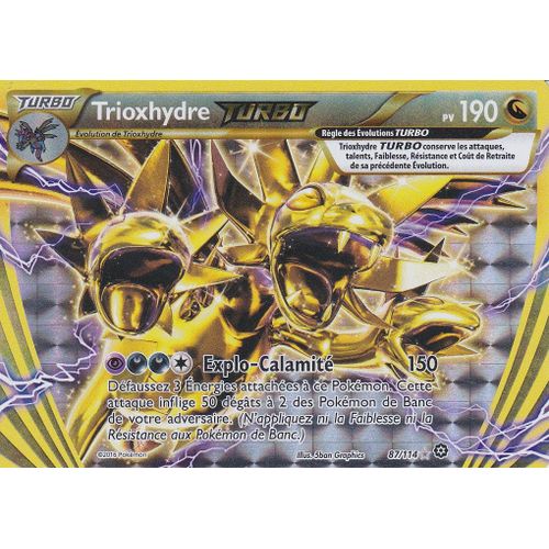 Carte Pokemon - Trioxhydre Turbo - 87/114 - 190pv - Offensive Vapeur