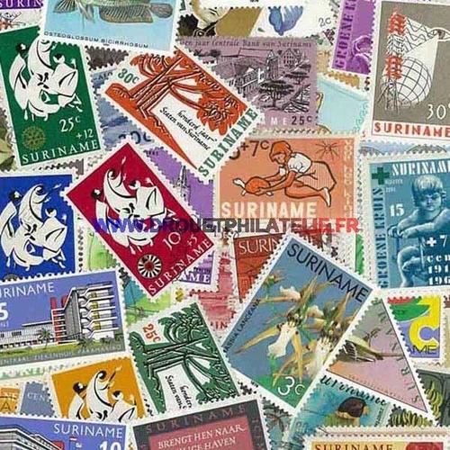 Pays Bas Colonies 100 Timbres Differents Obliteres