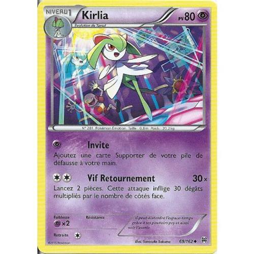 Carte Pokemon - Kirlia - Pv 80 - 69/162 - Peu Commune - Vf