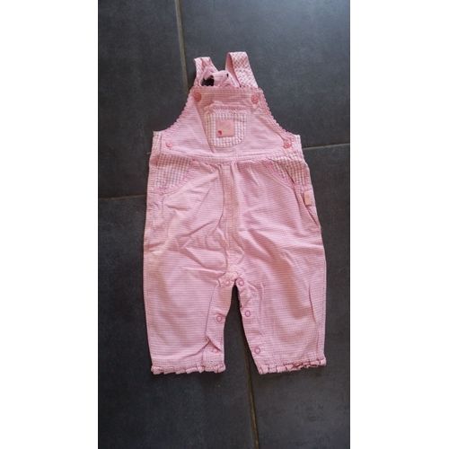 Salopette Kimbaloo Coton 12 Mois Rose À Carreaux