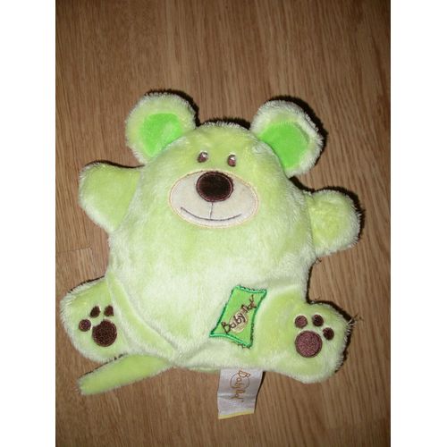 Doudou Peluche Ours Souris Mouse Mause Mäuse Maus Mause Semi Plat Billes Vert Marron Babynat Baby'nat Lapin 