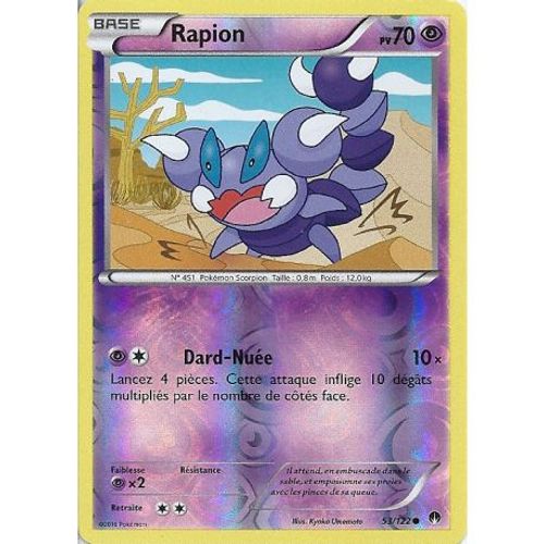 Carte Pokemon - Rapion - Pv 70 - 53/122 - Holo Reverse - Vf