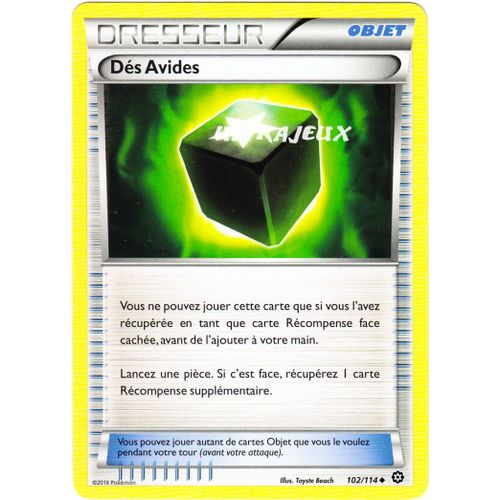 Pokémon - 102/114 - Dés Avides - Xy - Offensive Vapeur - Peu Commune