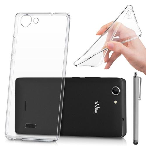 Wiko Pulp/ Pulp 4g: Housse Coque Tpu Silicone Gel Souple Translucide Ultra Fine + Stylet - Transparent