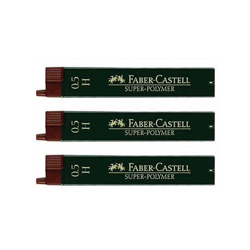 Faber-Castell Lot De 3 Boîtes De 12 Mines Super Polymère 9065 S 0,5 Mm H