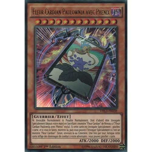 Carte Yu-Gi-Oh - Fleur Cardian Paulownia Avec Phénix - Drl3-Fr038 Ultra Rare 1ère Edition