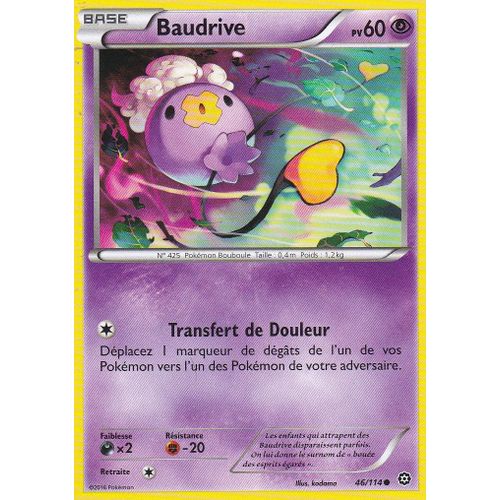 Carte Pokemon - Baudrive - 46/114 - Offensive Vapeur -