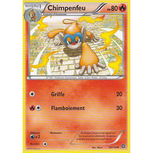 Carte Pokemon - Chimpenfeu - 19/114 - Offensive Vapeur -