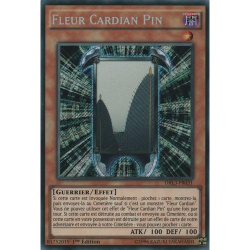 Carte Yu-Gi-Oh - Fleur Cardian Pin - Drl3-Fr031 Secret Rare 1ère Edition