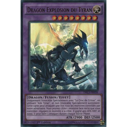 Carte Yu-Gi-Oh - Dragon Explosion Du Tyran - Drl3-Fr058 Ultra Rare 1ère Edition