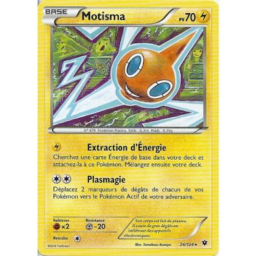 Carte Pokemon - Motisma - Pv 70 - 24/124 - Rare - Vf