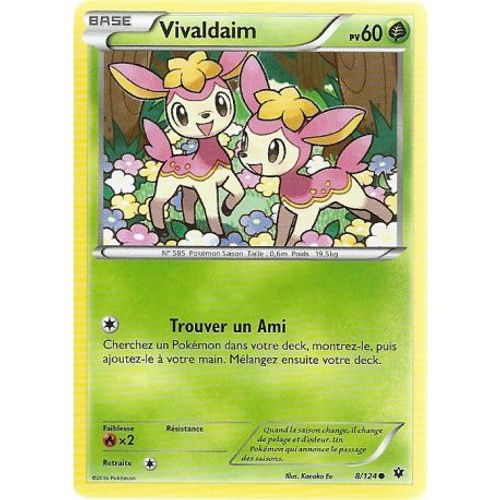 Carte Pokemon - Vivaldaim - Pv 60 - 8/124 - Commune - Vf