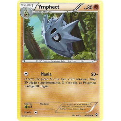 Carte Pokemon - Ymphect - Pv 80 - 42/124 - Peu Commune - Vf