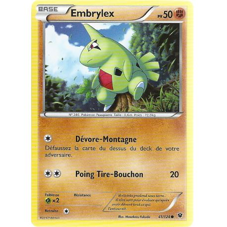 Carte Pokemon - Embrylex - Pv 50 - 41/124 - Commune - Vf