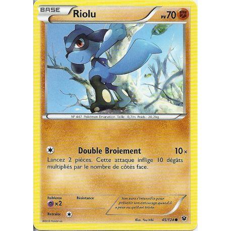 carte pokemon 63/99 riolu 70pv 2012