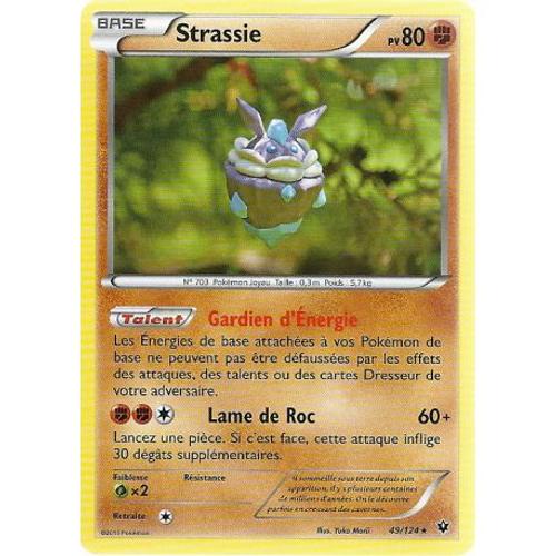 Carte Pokemon - Strassie - Pv 80 - 49/124 - Rare - Vf