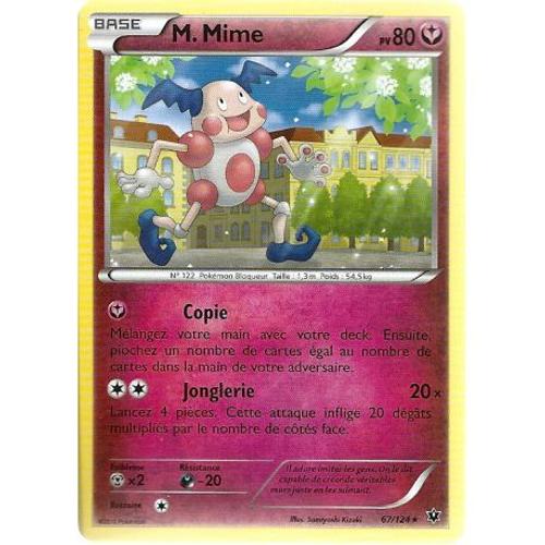 Carte Pokemon - M. Mime - Pv 80 - 67/124 - Rare - Vf