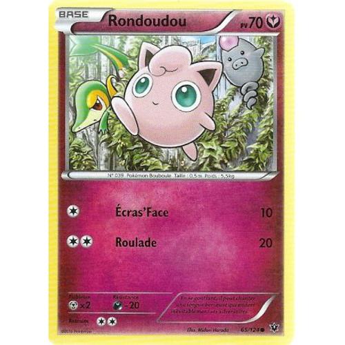 Carte Pokemon - Rondoudou - Pv 70 - 65/124 - Commune - Vf