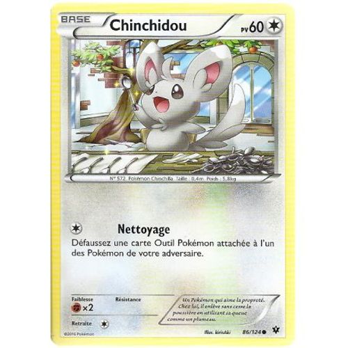 Carte Pokemon - Chinchidou - Pv 60 - 86/124 - Commune - Vf