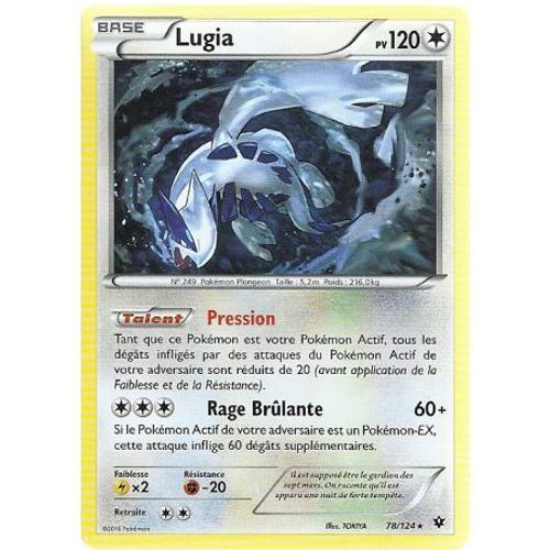 Carte Pokemon - Lugia - Pv 120 - 78/124 - Rare - Vf