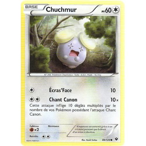 Carte Pokemon - Chuchmur - Pv 60 - 80/124 - Commune - Vf