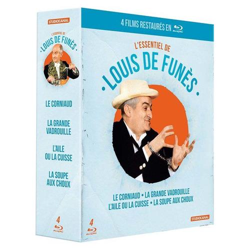 L'essentiel De Louis De Funès : Le Corniaud + La Grande Vadrouille + L'aile Ou La Cuisse + La Soupe Aux Choux - Version Restaurée - Blu-Ray