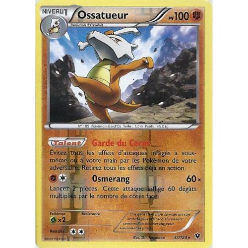 Carte Pokemon - Ossatueur - Pv 100 - 37/124 - Holo Reverse - Vf