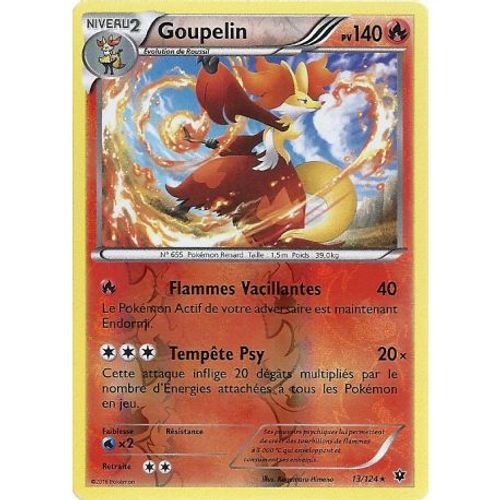 Carte Pokemon - Goupelin - Pv 140 - 13/124 - Holo Reverse - Vf