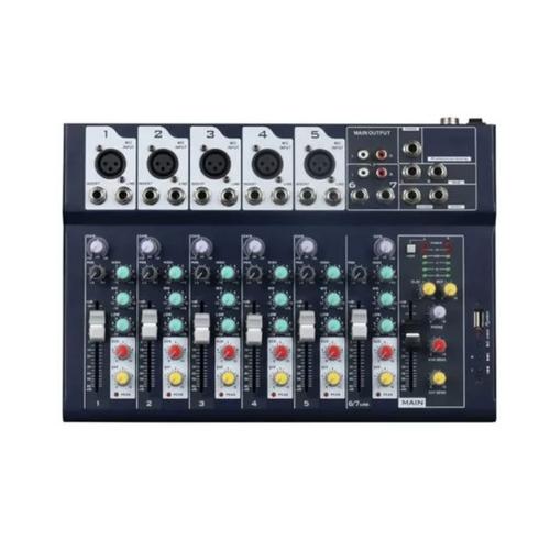 Professional Mixer | 7-Channel 2-Bus Mixer/W Usb Audio Interface For Recording Dj Stage Karaoke Music Application