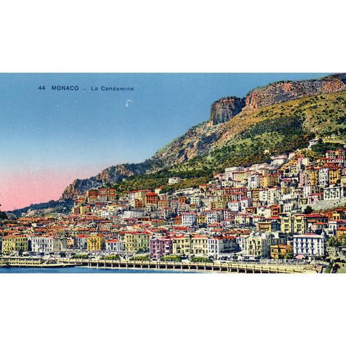 Carte Postale Ancienne Couleur - N°44 -Monaco La Condamine - Editions D'art Munier