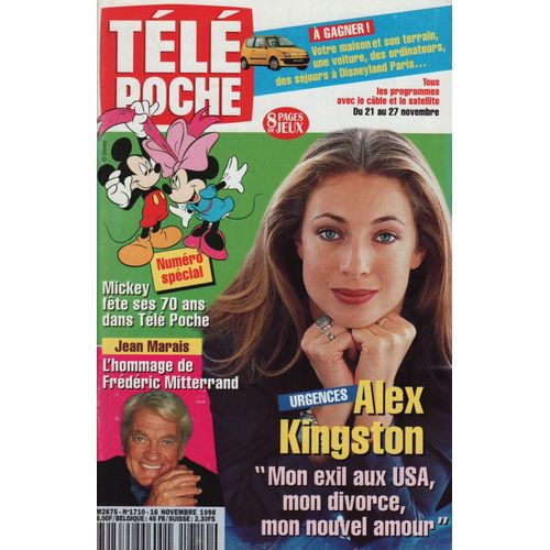 Télé Poche / 16-11-1998 N°1710 : Alex Kingston (3p) - Barbara Schulz (2p) - Meryl Streep (1p)